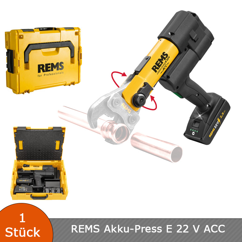 REMS Akku-Press E 22 V ACC Basic-Pack L-Boxx 576017 R220