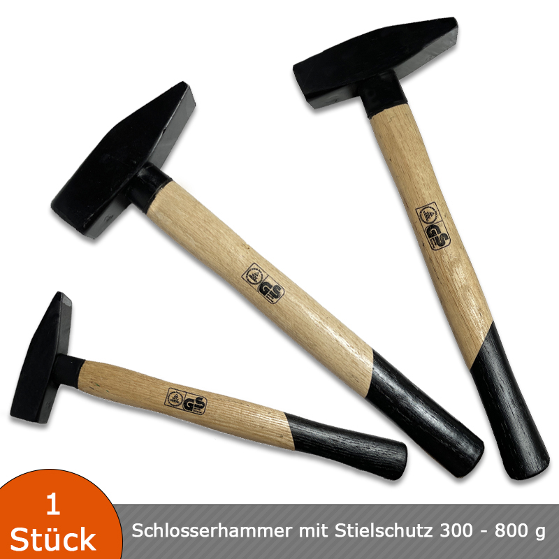 3 tlg Set Schlosserhammer Holzstiel 3/4/5 kg Schlosser Hammer Vorlschlaghammer